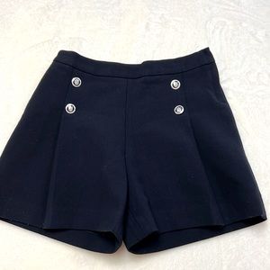Zara Girls Navy Blue Nautical Inspired Sailor Shorts